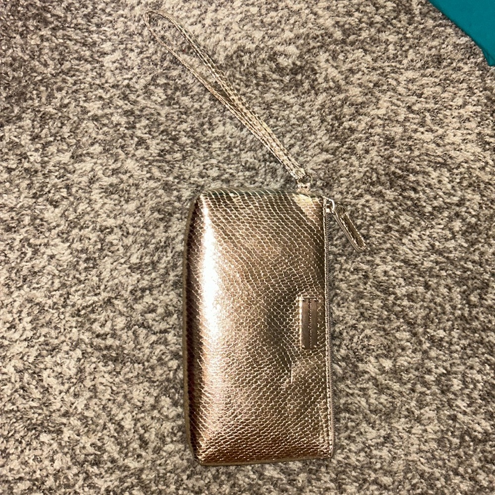 New York & Company gold wristlet